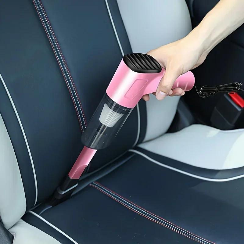 High-Power 12V Car Vacuum Cleaner - Portable Handheld Plug-in for Cars & Motorcycles (Car Cleaning Tool)