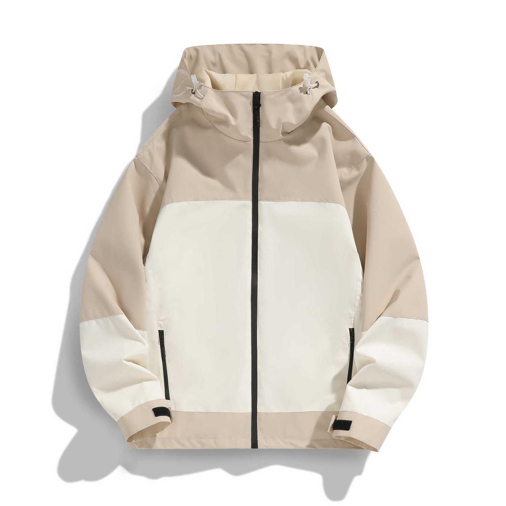 Minimalist Rushing Jacket Men and Women Spring and Autumn Trend of Windproof and Waterproof Hooded Loose Couples Paragraph Jacket Jacket Men