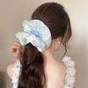 Übergroßes Satin Französisches Haar-Scrunchie für Damen Elastischer Pferdeschwanzhalter Stirnbänder Haarbänder Elastische Haaraccessoires
