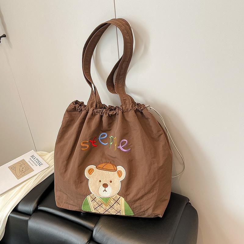 Canvas Bag Women's Large-capacity New Versatile Shoulder Messenger Bag Casual College Student Class Tote Bag