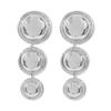 Europe and America Style Exaggerated Geometric Round Earrings for Women Personality Three Layer Smooth Stud Earring Jewelry Gift