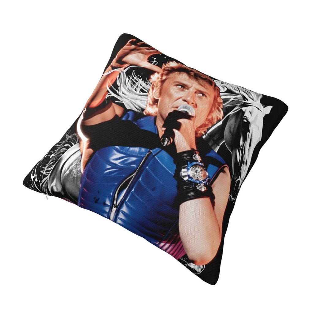 Poszewka na poduszkę 3D Johnny Hallyday Gwiazda Rocka Miękka Poszewka na Poduszkę Pokrowiec na Poduszkę Personalizowane Poszewki na Poduszki na Kanapę Dekoracja Domu