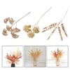 Eucalyptus Leaf Gold Fan Leaf Accessories Plastic Simulated For New Year Wedding Decorations Flower Arrangement