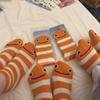 Cotton Stripes Socks Harajuku Street Mid Tube Socks New Cartoon Eel Socks