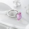 Modian 100% 925 Silver Luxury Rings Fashion Pink Crystal Party Rings For Women Engagement Jewelry Couples Gift