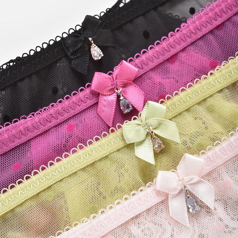 Mybody Women's Polka Dot Jacquard Low-Rise Briefs