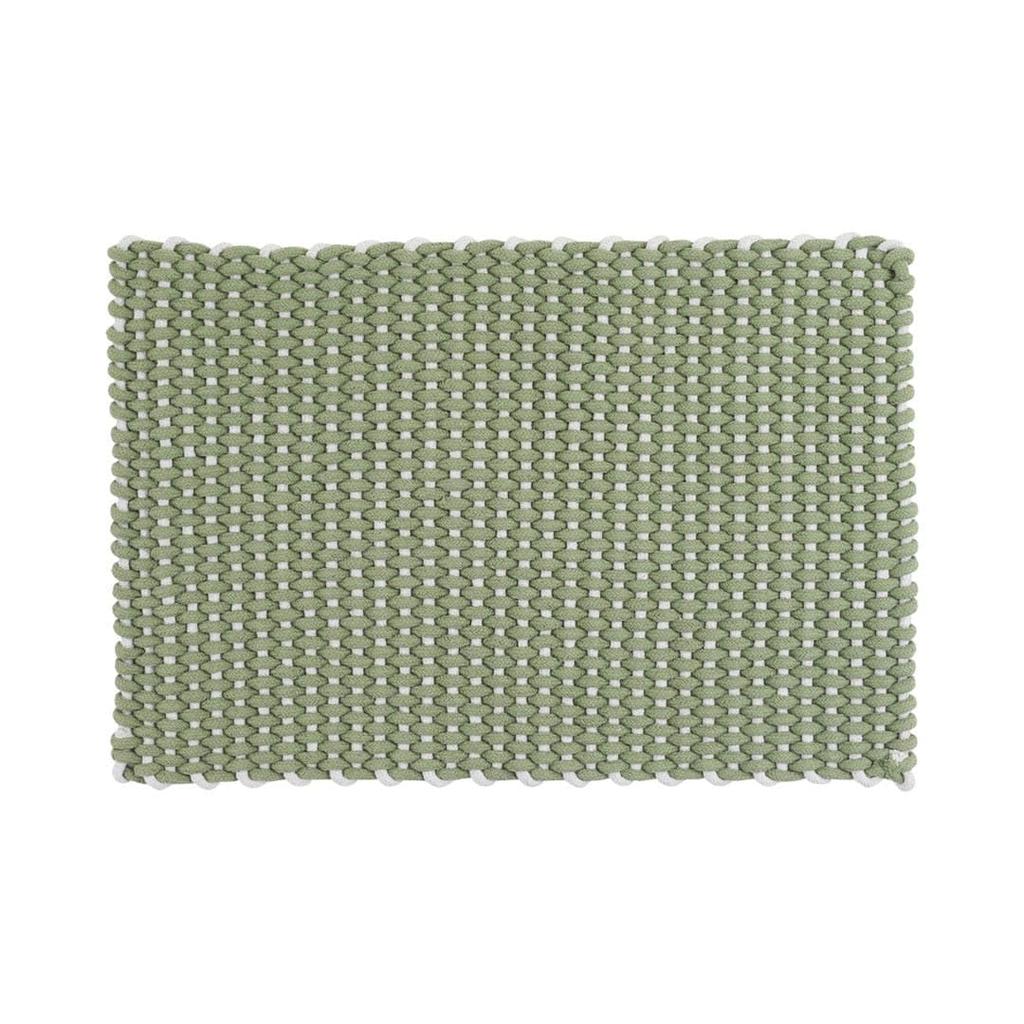Dulton Cotton Rope Rug Mat 500 X 750mm Green White Bicolor Living Room Carpet Green White RN-0528-75GN