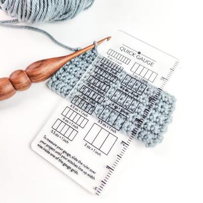 Regla de Medición Rápida Sin Necesidad de Contar Medidor de Puntadas Herramienta Transparente para Medir Puntadas con Cuadrícula de Escala en Pulgadas para Proyectos de Costura y Crochet