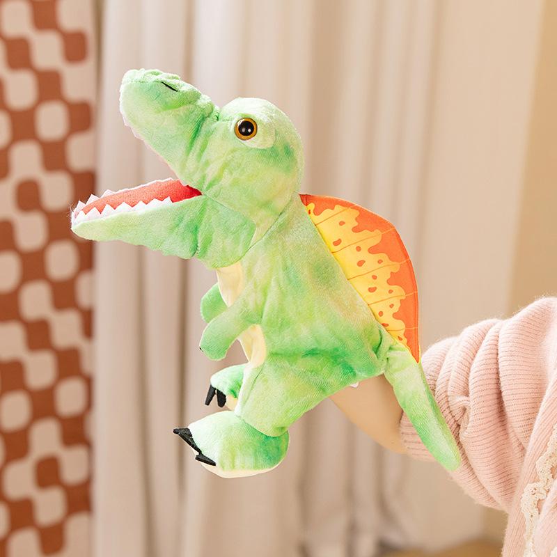 Open-mouthed Dinosaur Hand Puppet Plush Toy Tyrannosaurus Rex Stegosaurus Ventriloquist Hand Puppet Kindergarten Stage Performance Props