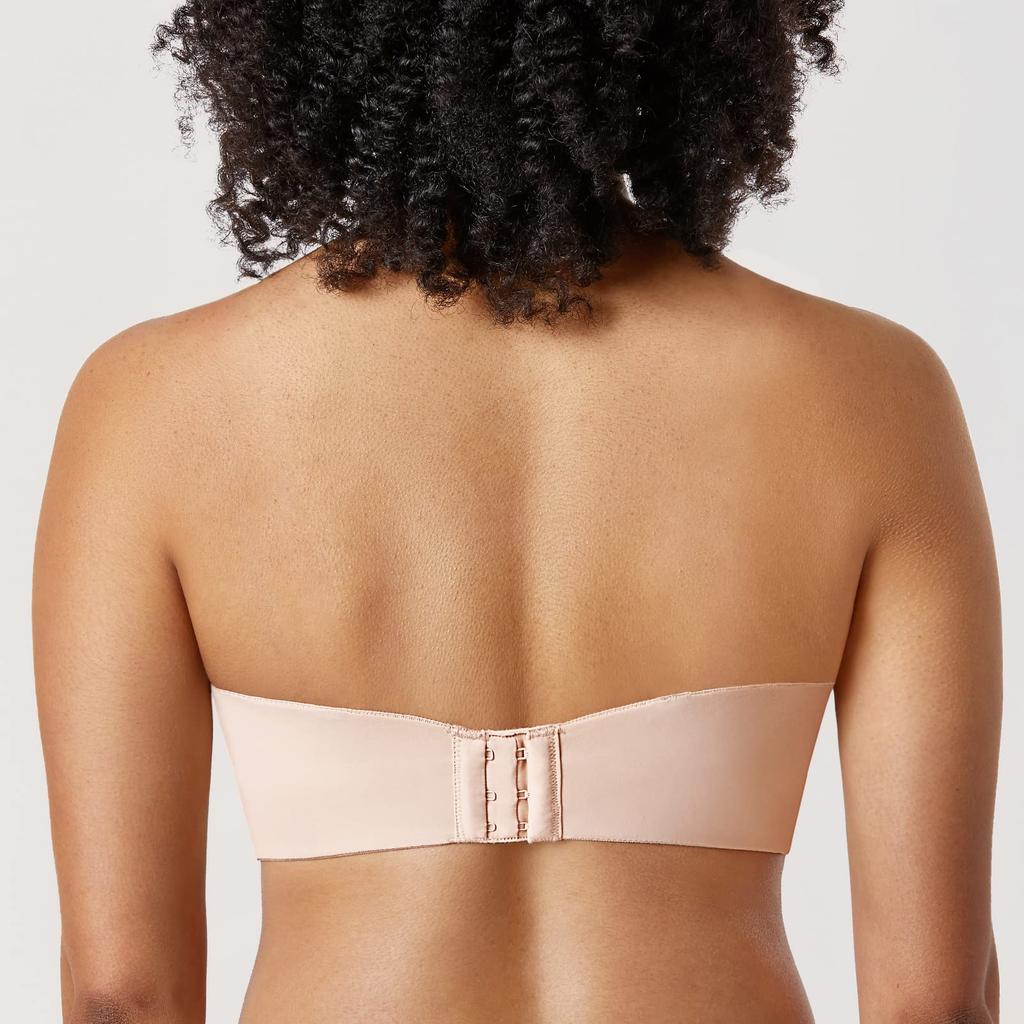 DELIMIRA Strapless Plus Stays Rose F95 Bra, Size, put, Underwire, Padded, Seamless, Strapless, White,