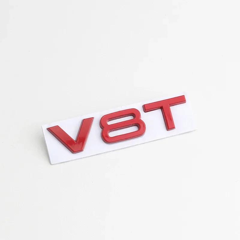 2026 3D Metal Car Fender Side Emblem V6T V8T Logo For Audi S4 A4 B7 V6T Sticker A6 Golf 4 C7 SQ7 Q8 R8 S8 RS8 V8T Badge Accessories