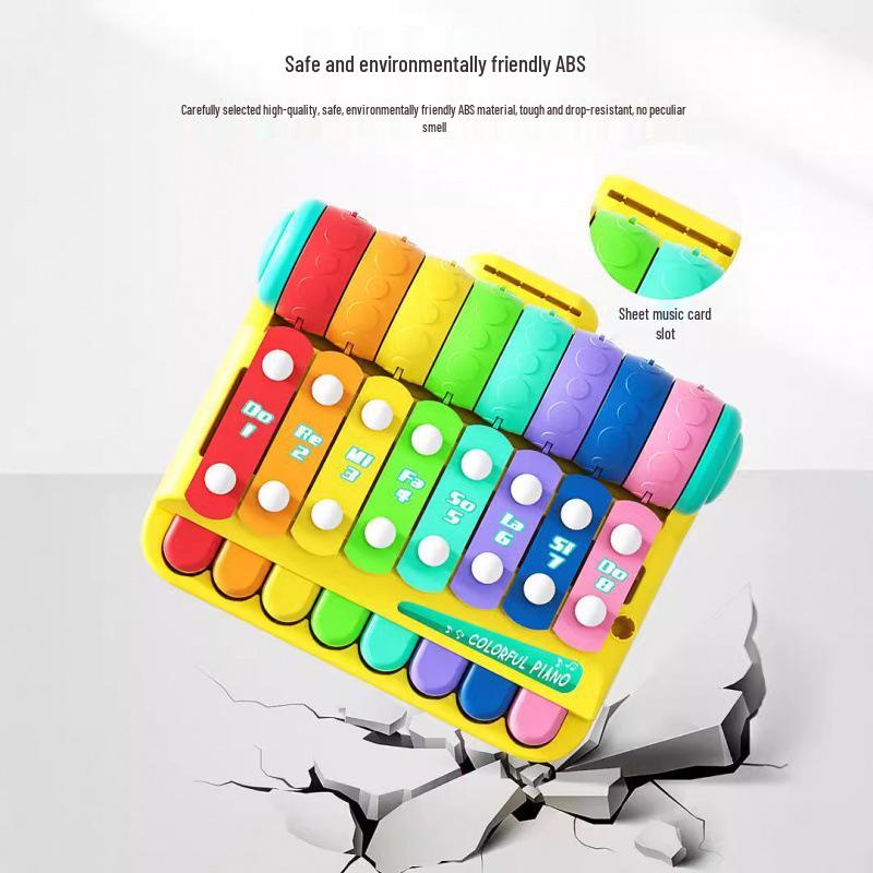 Multi-Functional Eight-Tone Baby Piano Chime - Early Education Musical Toy for Toddlers
