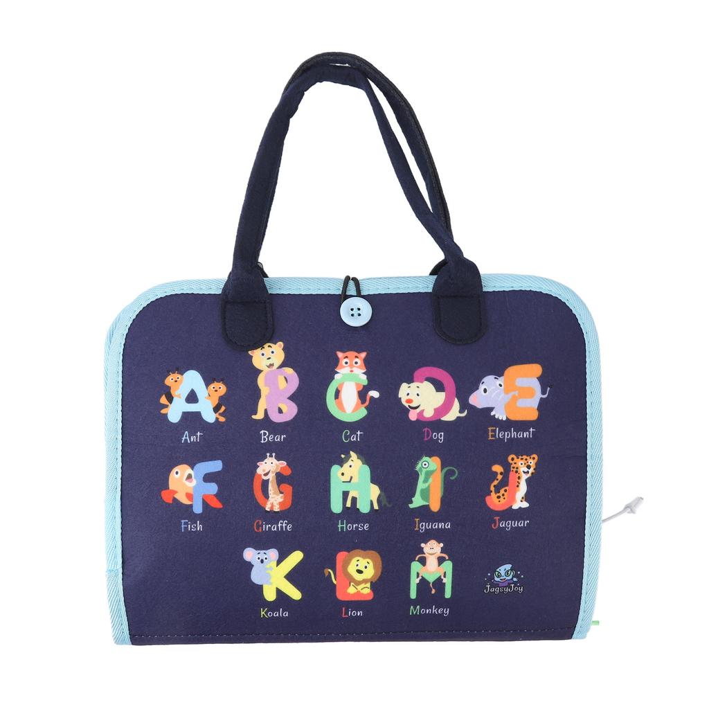 Dress Learning Bag Basic Life Skills Sensory Board Tie Shoe Laces and Buckle Felt Education Board