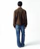 Insilence Goat Suede Jean Jacket Dark Brown
