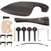 4 4 Violin Parts Tailpiece Ebony Tuning Pegs Chinrest Endpin Tuners Bridge Soundpost Kit