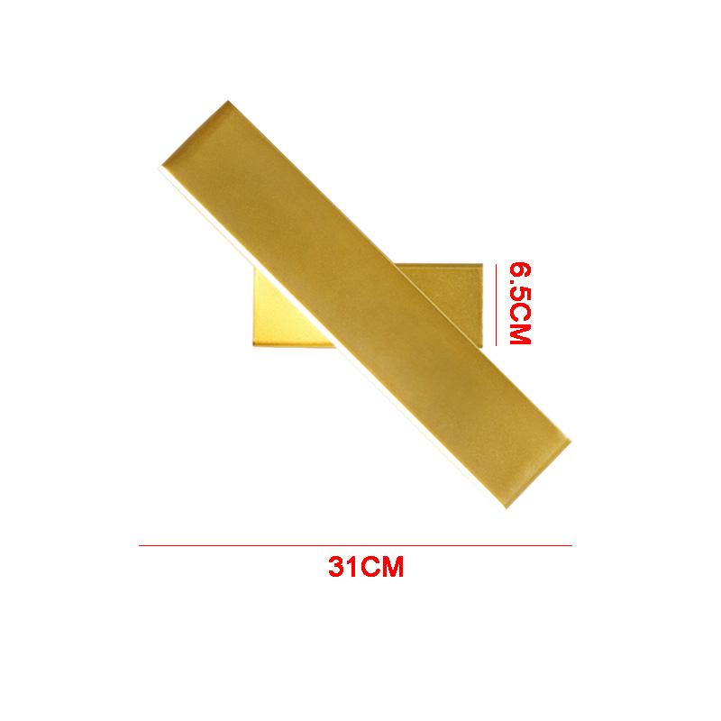 

Изголовье кровати, спальня, гостиная, кабинет, лестница, современный, простой, креативный, известный в Интернете, легкий роскошный настенный светильник 5W&Neutral light золотистый