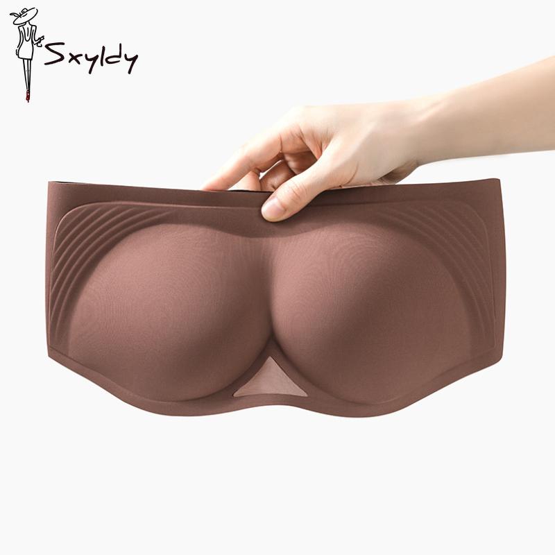 Dámská neviditelná podprsenka bez ramínek Braletka 3/4 košíčky Bezešvé bezdrátové spodní prádlo Dámské párty svatební podprsenky Sexy braletka spodní prádlo
