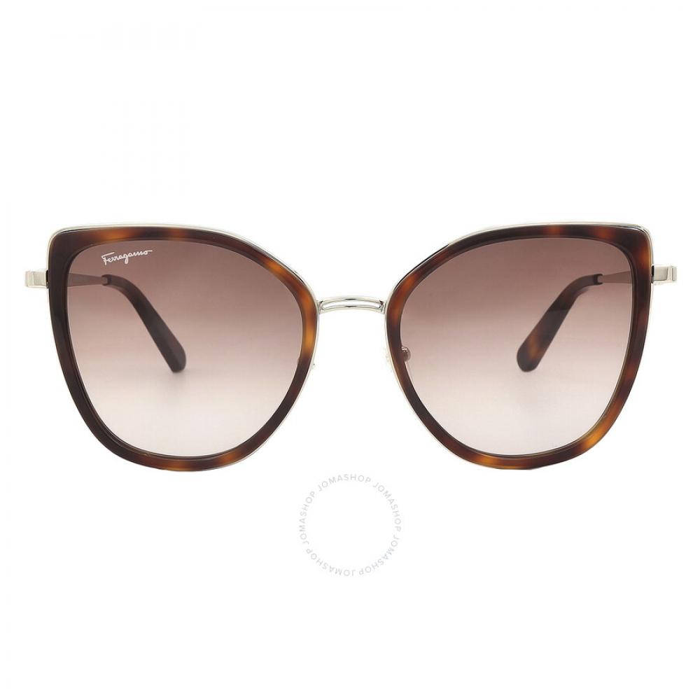 

Salvatore Ferragamo Brown Gradient Butterfly Ladies Sunglasses Sf293s 723 54