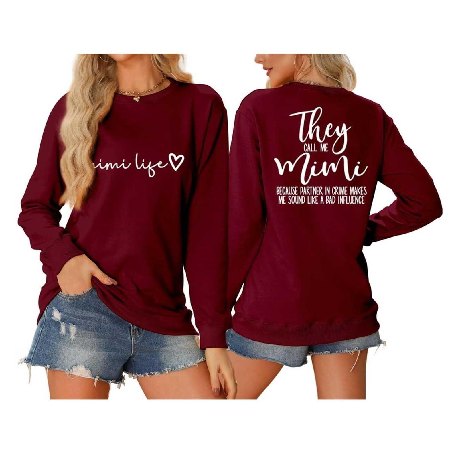 

Женская повседневная модная блузка с длинным рукавом и круглым вырезом с принтом XXL винный