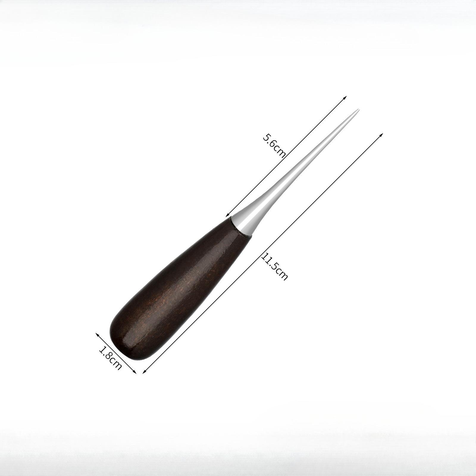 Diy Wooden Handle Awls Leather Tent Sewing Awl Shoes Repair Tool Hand Stitcher Leather Craft Awl Punch Hole Leather Tools