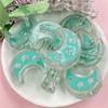 10PCS 20.8*24.8mm Acrylic Transparent Curved Moon Star Loose Beads DIY Mobile Phone Chain Jewelry Accessories