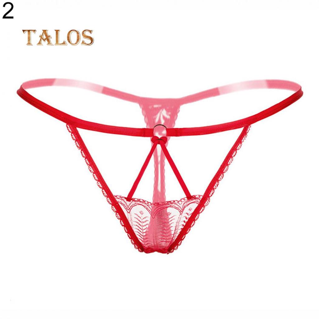 Talos Sexy Lace Strap G-String Hollow Out Elastic Thong Underwear Women's Underpants Soft Brief