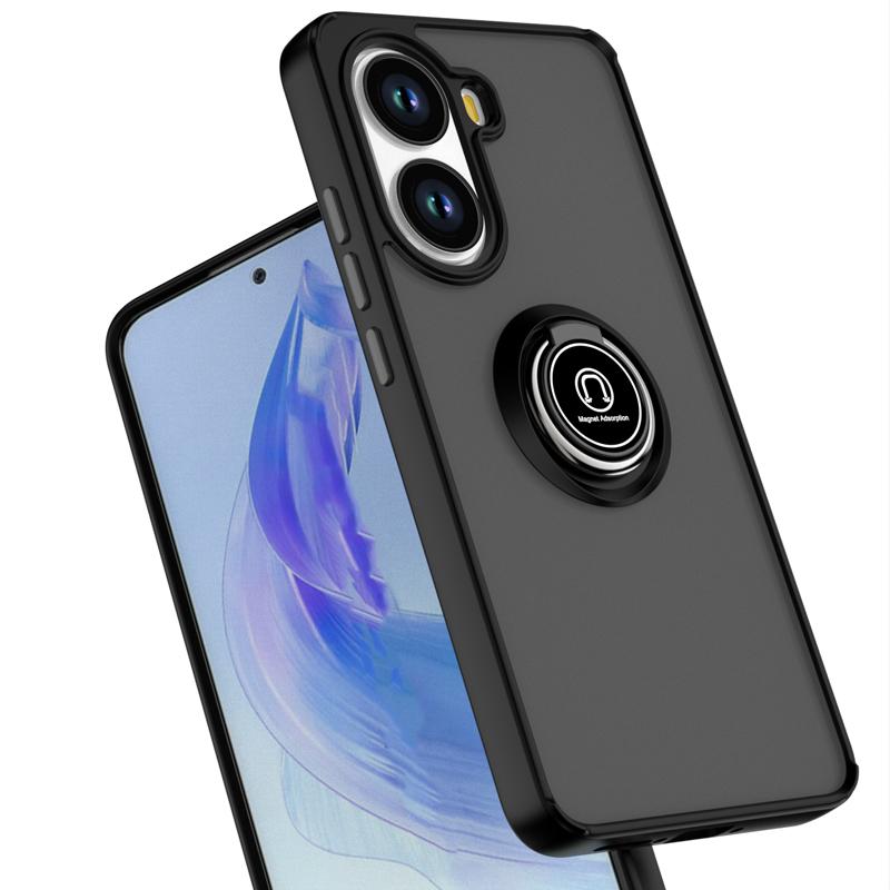 Translucent Shockproof Hard Case with Metal Stand for Poco X7 Pro X6 Pro C75