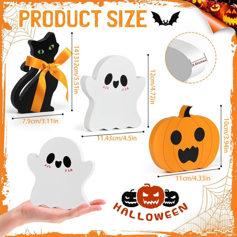 Cute Ghost Ornament Tiered Tray Halloween Decor Ghost Table Sign For Halloween Party Desktop Home Decorations