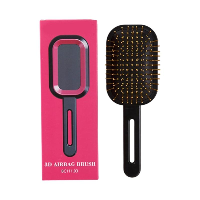 

Professional Hair Styling Brush With Flexible Bristles Creates Natural Volumes And Smooths Tangles Without Statics чёрный