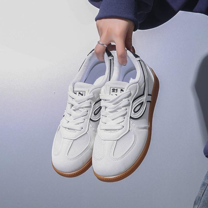 

Новые лоферы, туфли для доски, дышащие немецкие тренировочные туфли, студенческие балетки, повседневная обувь на шнуровке 36 белый