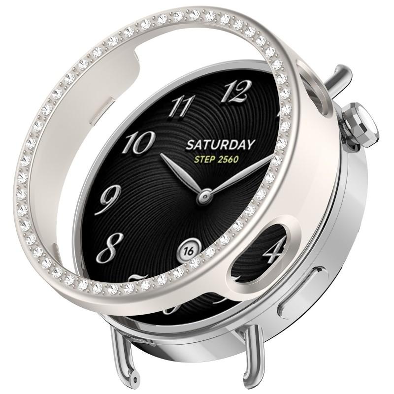 Bling PC Hollow Case for Xiaomi Mi Watch S4 41mm Smart Watch Diamond Crystal Hard Bumper for Xiaomi WatchS4 41mm  Accessorie