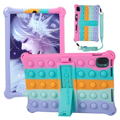 For Xiaomi Mi Pad 6 Pro Case Soft Bubble Silicone Kids Cover For MiPad 5 Pro 2021 11 Inch Tablet Stand Case With Shoulder Strap