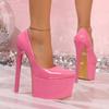 Night Club High Heels Women. Cm Thin Heel Water Table Sexy Super High Heel Single Shoes Shallow Mouth Pointed Head Catwalk Single Shoes Women