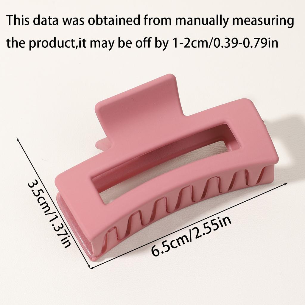 High Quality18pcs Cute Minimalist Rectangular Hair Clips - Non-Slip Grip, Matte Finish, Assorted Colors (Pink, Green, Brown, Orange, Red, Purple) for