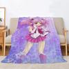 Beauty Warrior Anime Blanket King Size Beach Towel Warm Winter Blankets for Sofa Knitted Plaid Luxury Bedding Home Interior Knee