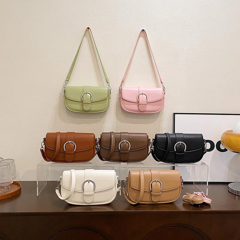 2025 New Design Fashion Retro Female Underarm Bag PU Leather Designer Flap Small Crossbody Messenger Bag Girls Cellphone Purse