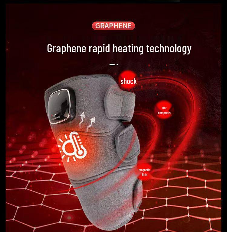 Magnetic Knee & Shoulder Massager with Heat, Rotation, and Vibration - Electric Therapy for Joint Pain Relief