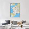 Englisch-Französische Karten-Straßenkarten Malerei Wandkunst Poster Wohnzimmer Heimdekoration Schule Reisezubehör