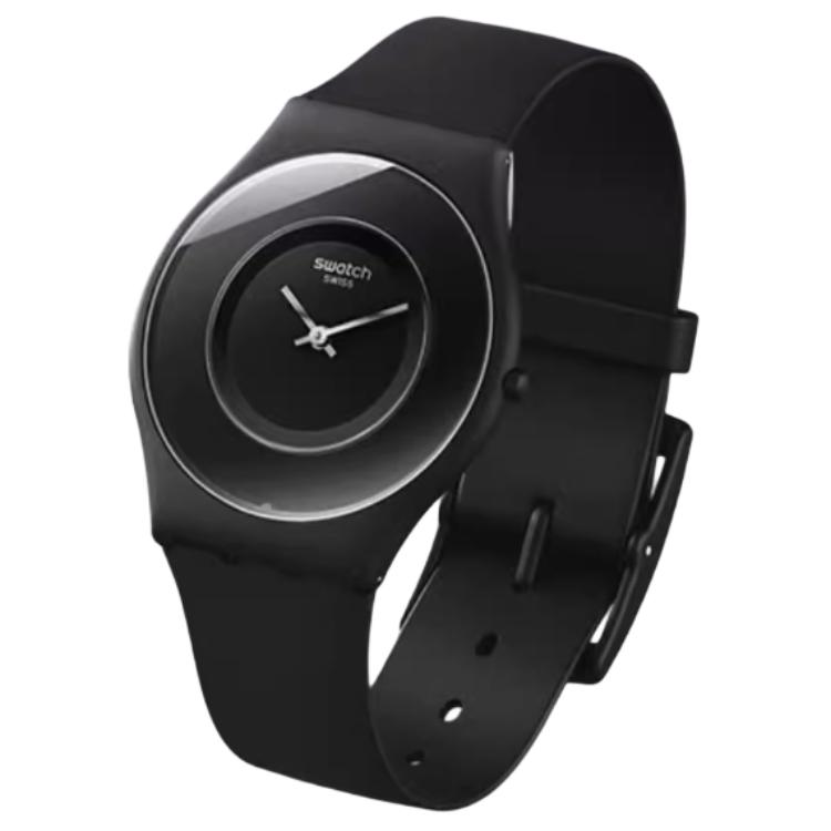 Swatch Caricia Negra Orologio Unisex 34mm Nero SS09B100 SS09B100