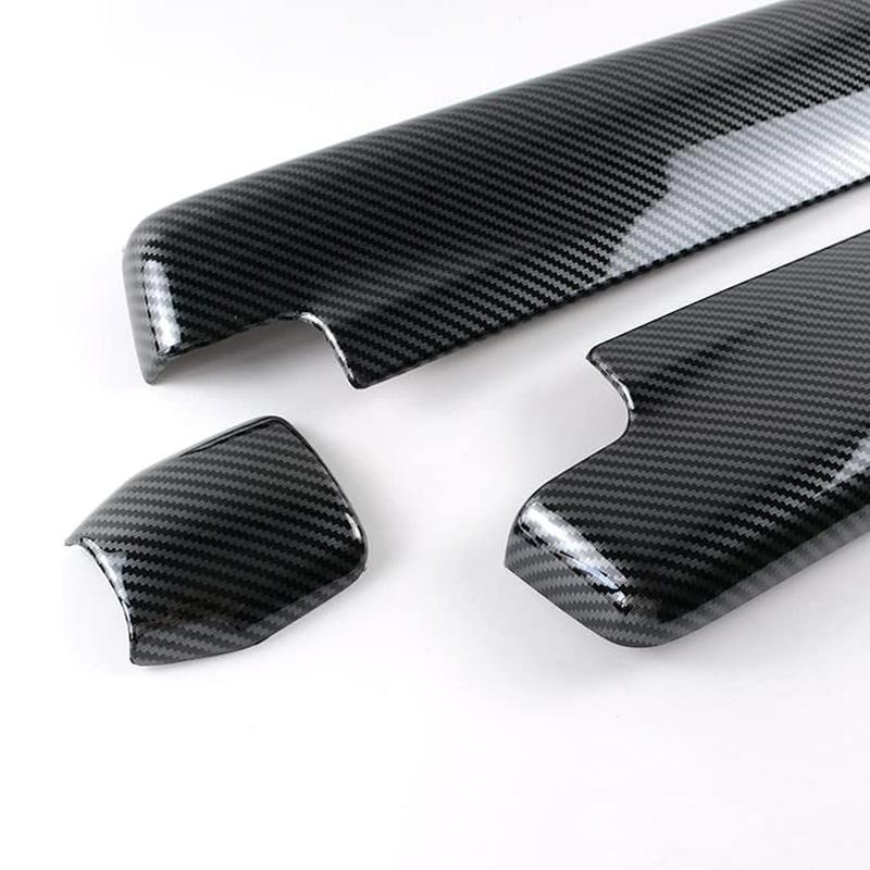 3Pcs LHD Car Center Console Armrest Box Trim Cover Carbon Fiber Style Auto Inner Decor Parts for Mercedes Benz W212 W218-2012-2017