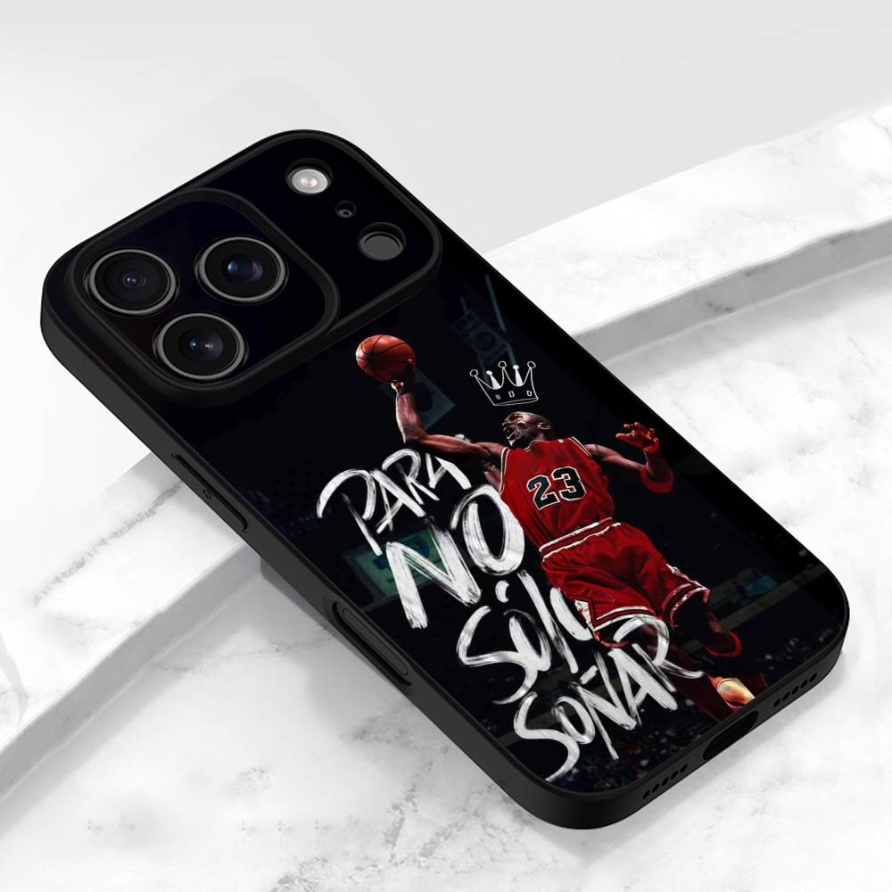 Basketball J-Jordan-Legend Phone Case For iPhone 17,16,15,14,13,12,11,Pro,Max,Plus,E,Air,Mini Protective Black Cover