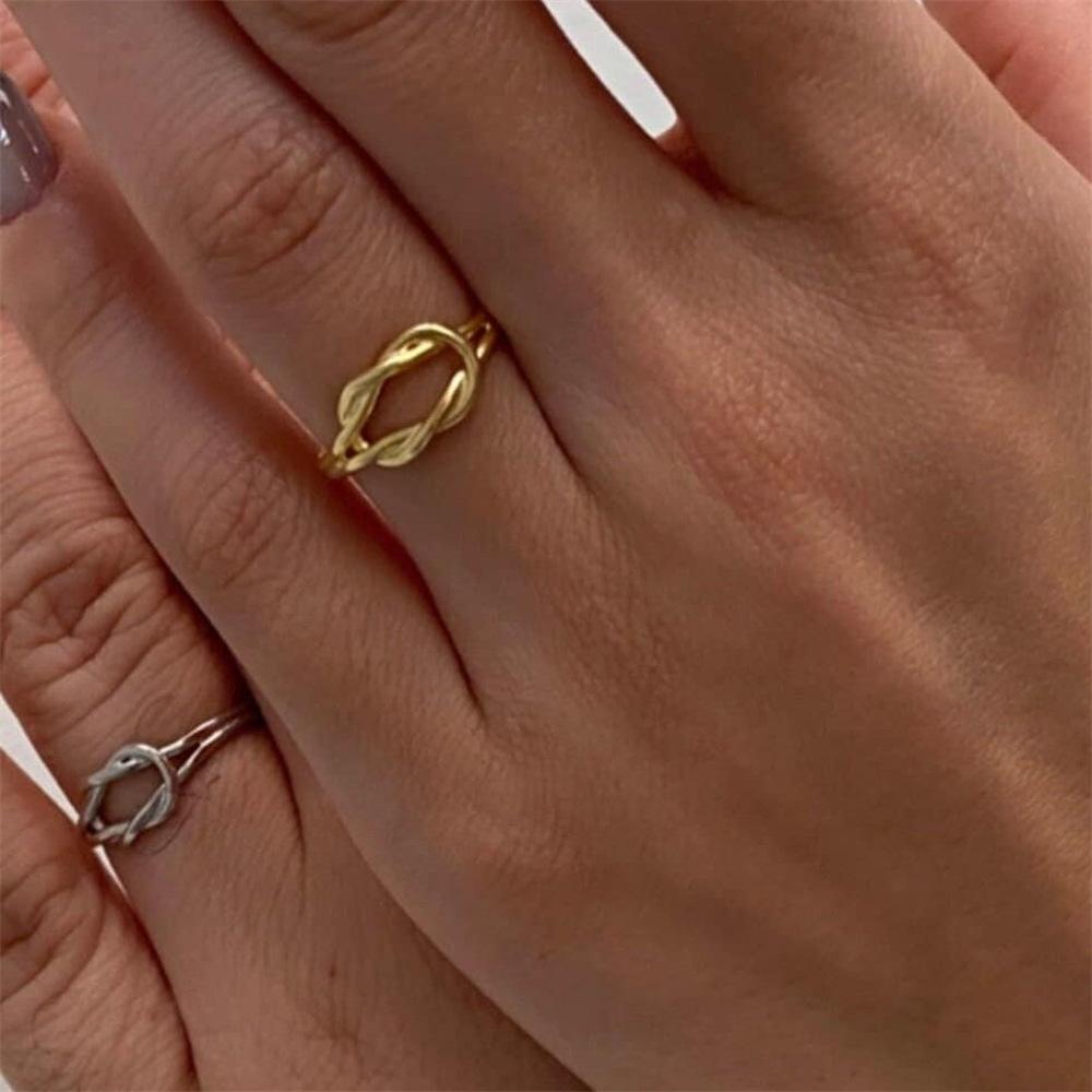 Individuelle Edelstahl PVD Damen Quadrat Schlange Halskette Kette Liebe 14k Gold Knoten Armbänder für Herren