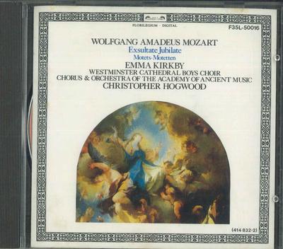 CD MOZARTCHRISTOPHER HOGWOOD  Mozart Alleluia Motetten KirkbyHo F35L50016 POLYDOR 1984 Japan Klassisch Gebraucht