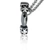 Men's Stainless Steel & Titanium Dumbbell Pendant Necklace - Trendy Sports Fashion Jewelry
