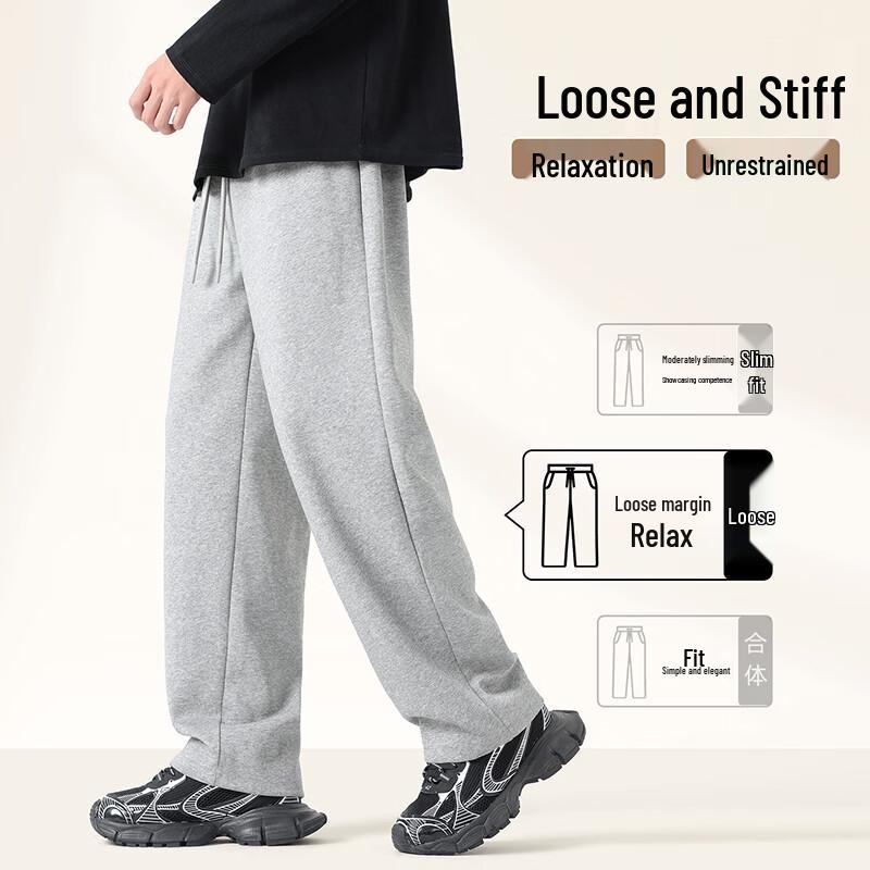 JEEP SPIRIT Men's Casual Relaxed Fit Straight Leg Cotton-Blend Trousers