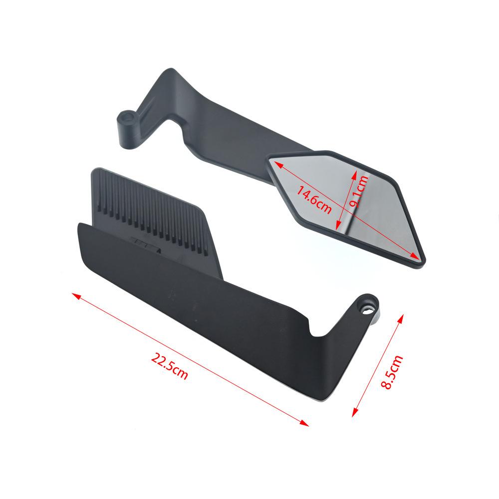 Universal Rotating Rearview Mirror: Aluminum Alloy, Wide Field of View, Flip-Up Design for Motorcycles