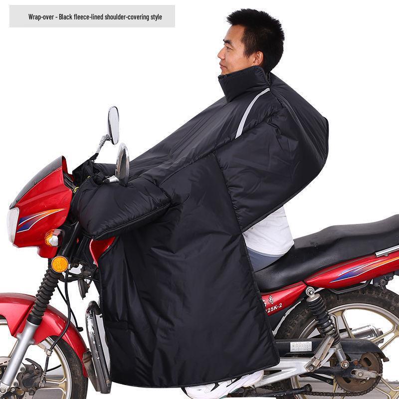Motorcycle Windshield Plush Knee Pads & Windproof Quilt (Crotch Beam, Thickened, Waterproof, Warm)