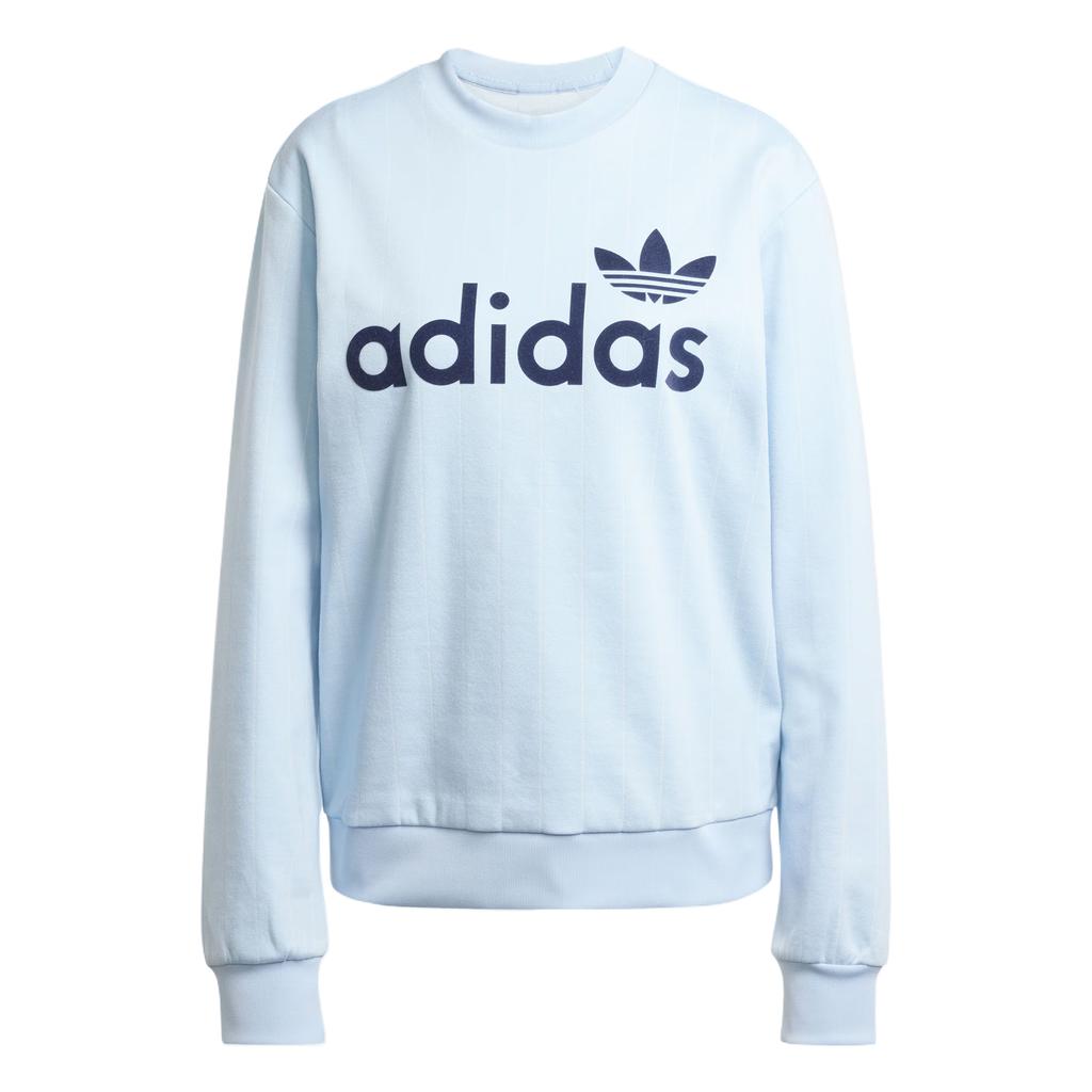 Adidas Originals Pinstripe Sweatshirt Retro Sport Loose Fashion Hoodie Women Sweatshirt JN1235