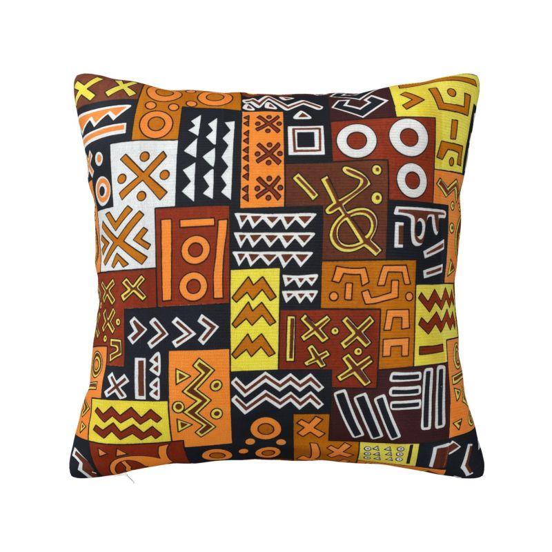 Afrikaanse Etnische Ankara Stijl Kussenhoes x cm Polyester Zachte Plaid Kussenhoes Voor Bank Zitdecoratie Beddengoed Kussensloop