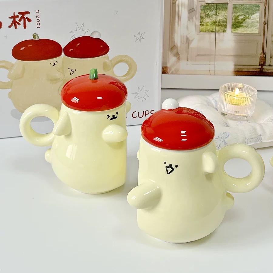 Cartoon Hug Cup Cute Cup Large Capacity Couple Ceramic Cup Gift Box Water Cup High Value Mug Gift